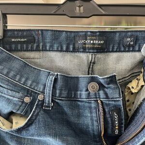 Lucky Brand Men's Dark Blue Straight Jeans